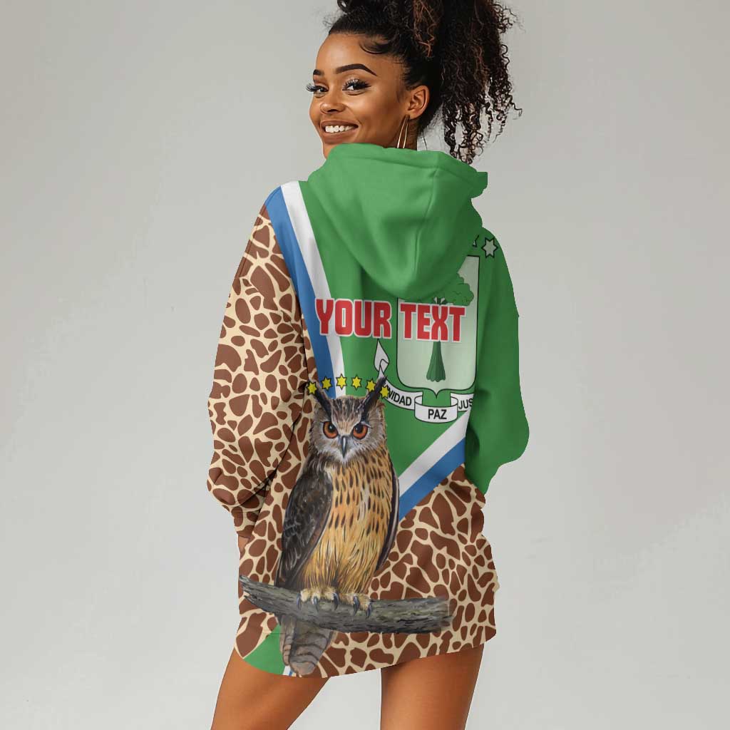 Personalised Equatorial Guinea Hoodie Dress Bubo Poensis With Coat Of Arms