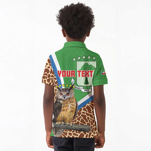 Personalised Equatorial Guinea Kid Polo Shirt Bubo Poensis With Coat Of Arms