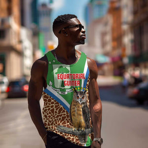 Personalised Equatorial Guinea Men Tank Top Bubo Poensis With Coat Of Arms