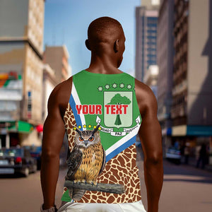 Personalised Equatorial Guinea Men Tank Top Bubo Poensis With Coat Of Arms