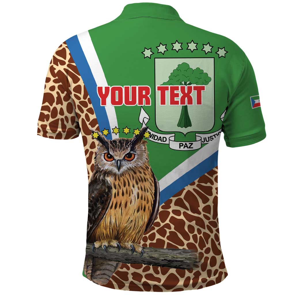 Personalised Equatorial Guinea Polo Shirt Bubo Poensis With Coat Of Arms