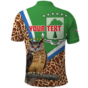 Personalised Equatorial Guinea Polo Shirt Bubo Poensis With Coat Of Arms