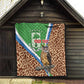 Personalised Equatorial Guinea Quilt Bubo Poensis With Coat Of Arms