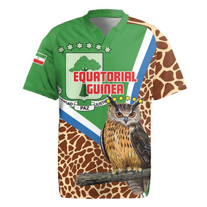 Personalised Equatorial Guinea Rugby Jersey Bubo Poensis With Coat Of Arms