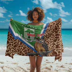 Personalised Equatorial Guinea Sarong Bubo Poensis With Coat Of Arms