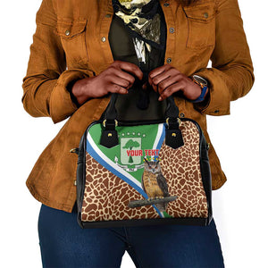 Personalised Equatorial Guinea Shoulder Handbag Bubo Poensis With Coat Of Arms