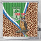 Personalised Equatorial Guinea Shower Curtain Bubo Poensis With Coat Of Arms