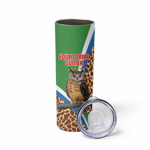 Personalised Equatorial Guinea Skinny Tumbler Bubo Poensis With Coat Of Arms