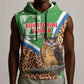 Personalised Equatorial Guinea Sleeveless Hoodie Bubo Poensis With Coat Of Arms - African Pride