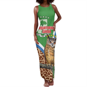 Personalised Equatorial Guinea Tank Maxi Dress Bubo Poensis With Coat Of Arms