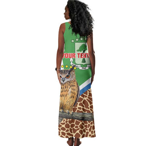 Personalised Equatorial Guinea Tank Maxi Dress Bubo Poensis With Coat Of Arms