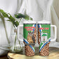 Personalised Equatorial Guinea Tumbler With Handle Bubo Poensis With Coat Of Arms