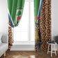 Personalised Equatorial Guinea Window Curtain Bubo Poensis With Coat Of Arms