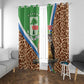 Personalised Equatorial Guinea Window Curtain Bubo Poensis With Coat Of Arms