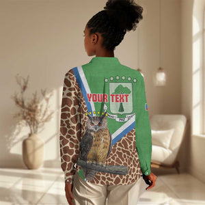 Personalised Equatorial Guinea Women Casual Shirt Bubo Poensis With Coat Of Arms