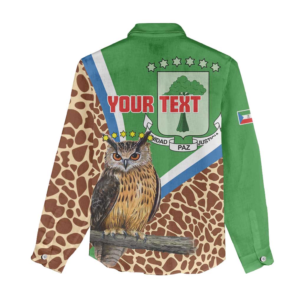 Personalised Equatorial Guinea Women Casual Shirt Bubo Poensis With Coat Of Arms