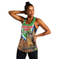 Personalised Equatorial Guinea Women Racerback Tank Bubo Poensis With Coat Of Arms