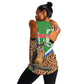 Personalised Equatorial Guinea Women Racerback Tank Bubo Poensis With Coat Of Arms