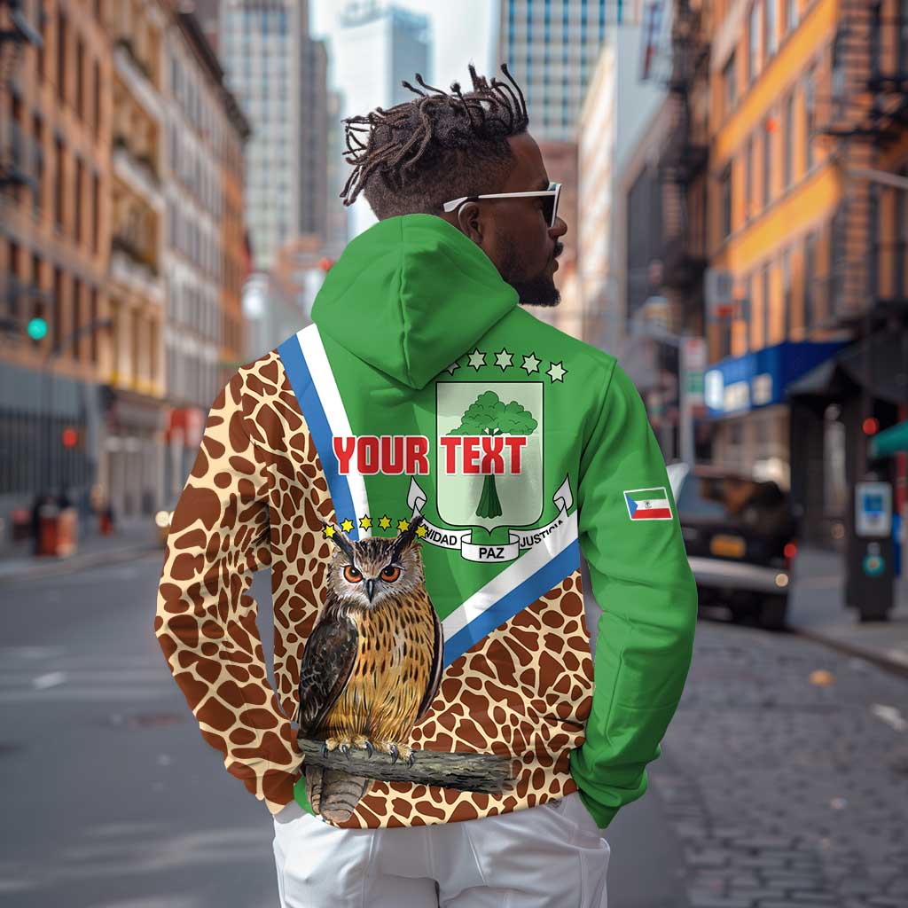 Personalised Equatorial Guinea Zip Hoodie Bubo Poensis With Coat Of Arms
