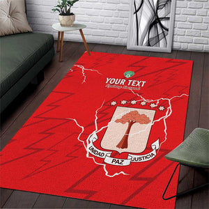 Custom Equatorial Guinea Football Area Rug Go Champions - Red Version