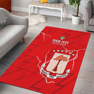 Custom Equatorial Guinea Football Area Rug Go Champions - Red Version