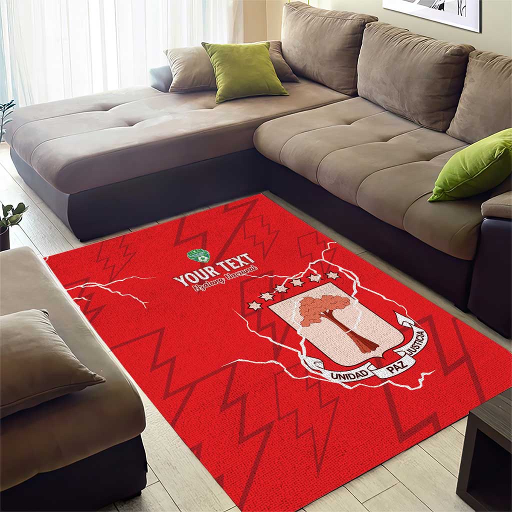 Custom Equatorial Guinea Football Area Rug Go Champions - Red Version