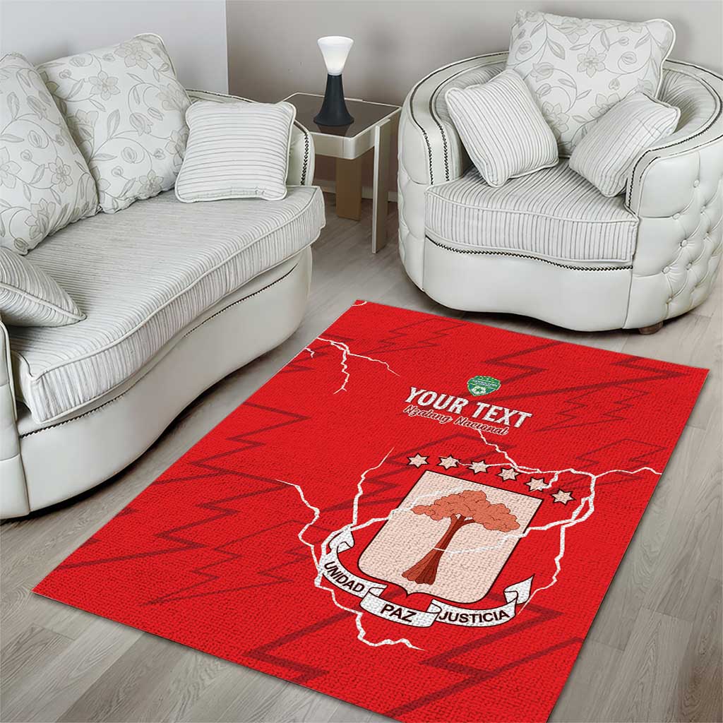 Custom Equatorial Guinea Football Area Rug Go Champions - Red Version