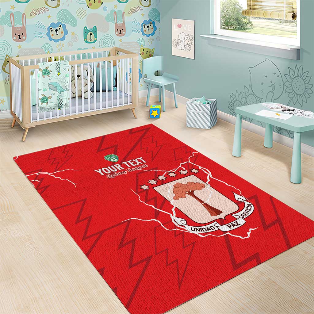 Custom Equatorial Guinea Football Area Rug Go Champions - Red Version
