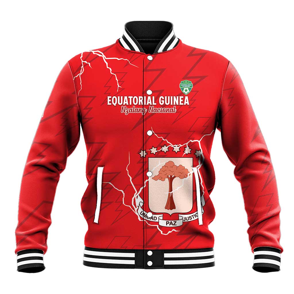 Custom Equatorial Guinea Football Baseball Jacket Go Champions - Red Version