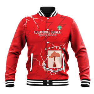 Custom Equatorial Guinea Football Baseball Jacket Go Champions - Red Version