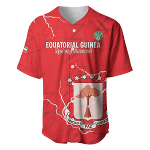 Custom Equatorial Guinea Football Baseball Jersey Go Champions - Red Version
