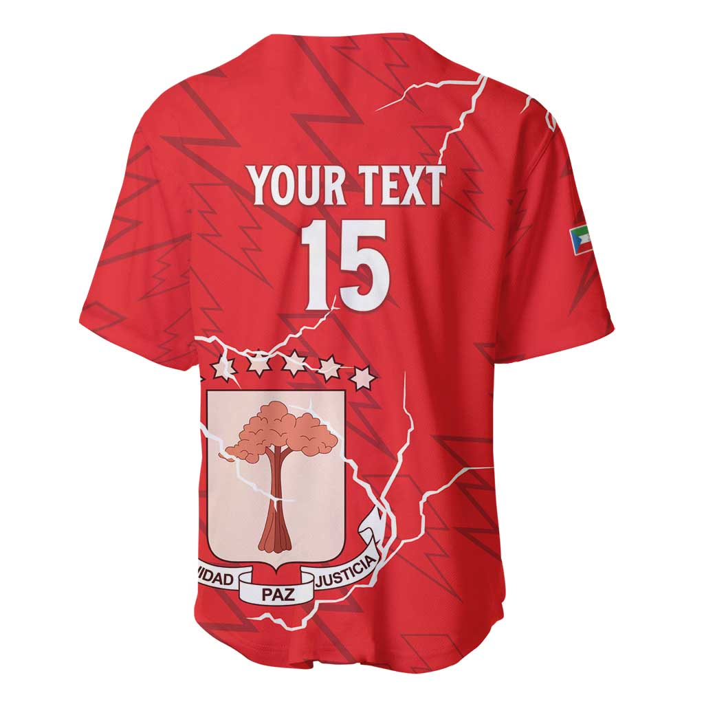 Custom Equatorial Guinea Football Baseball Jersey Go Champions - Red Version