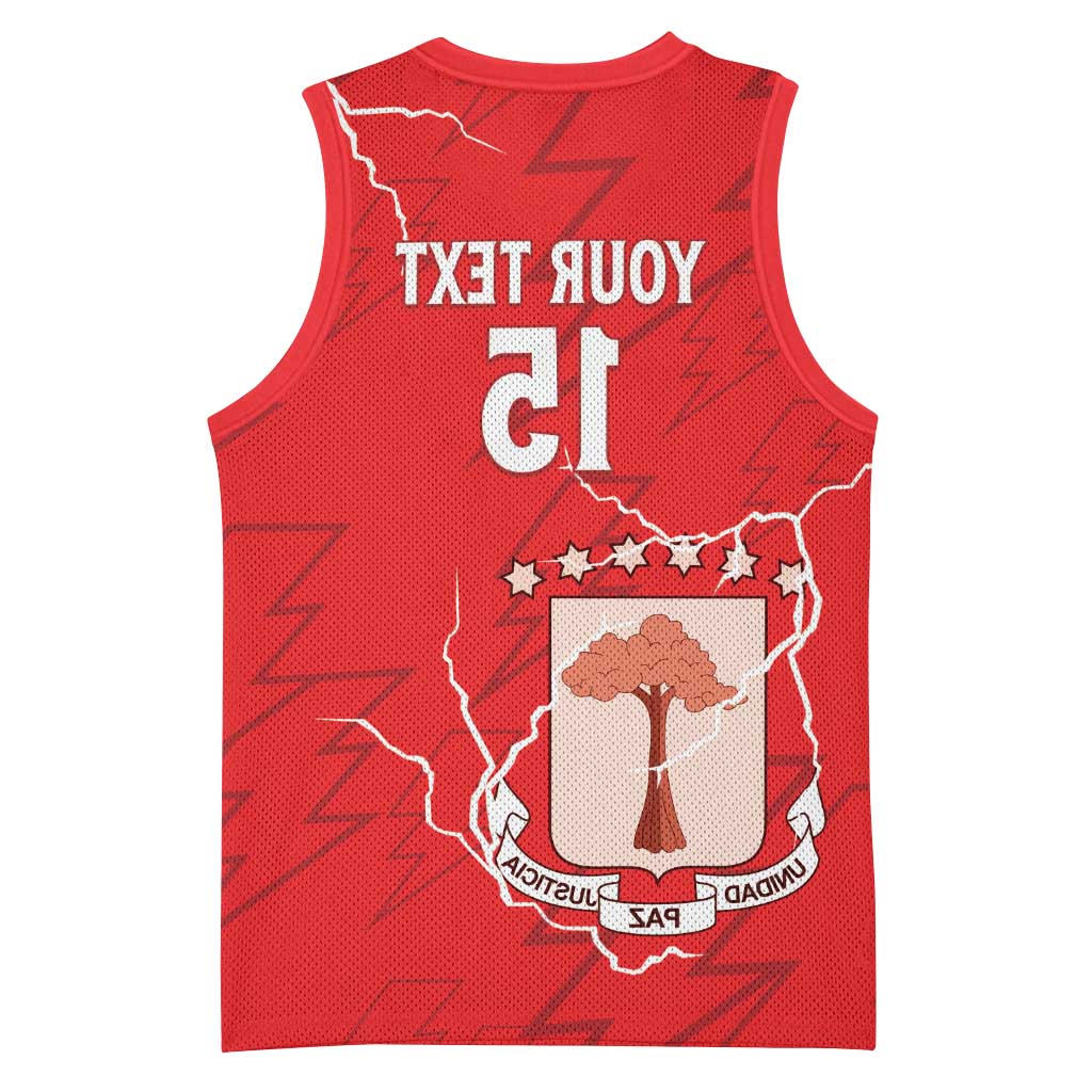 Custom Equatorial Guinea Football Basketball Jersey Go Champions - Red Version - African Pride