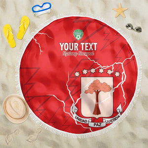 Custom Equatorial Guinea Football Beach Blanket Go Champions - Red Version