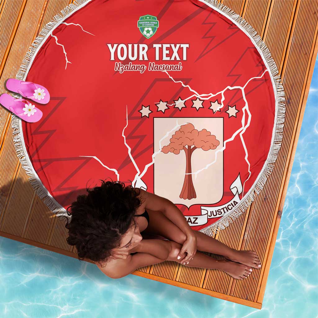 Custom Equatorial Guinea Football Beach Blanket Go Champions - Red Version