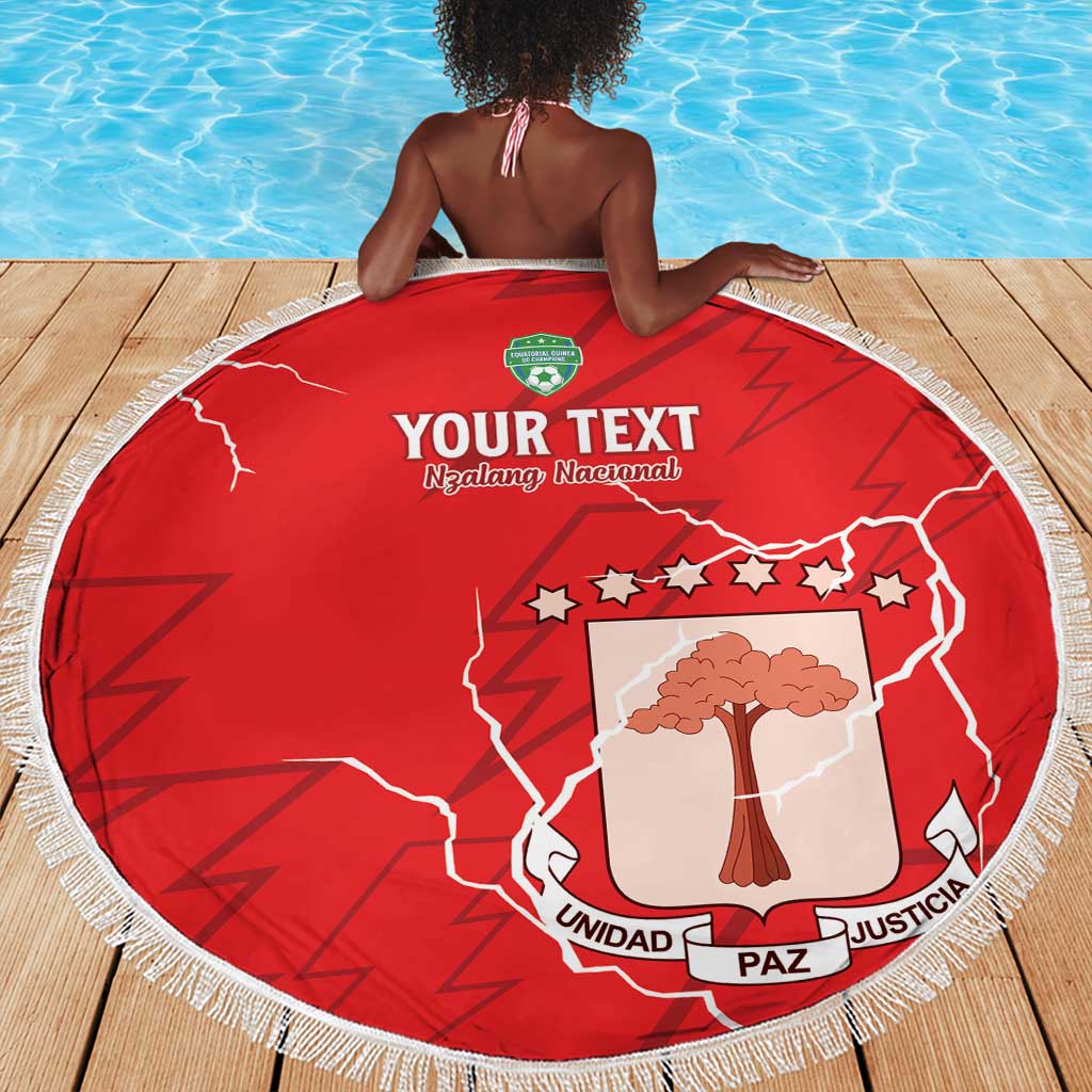 Custom Equatorial Guinea Football Beach Blanket Go Champions - Red Version