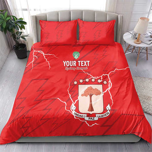 Custom Equatorial Guinea Football Bedding Set Go Champions - Red Version