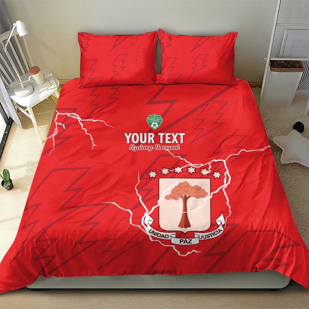 Custom Equatorial Guinea Football Bedding Set Go Champions - Red Version