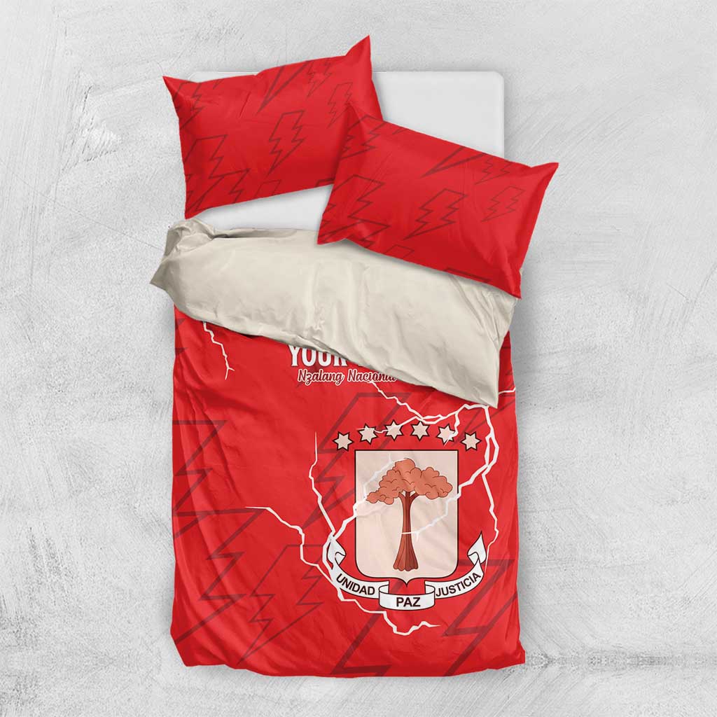 Custom Equatorial Guinea Football Bedding Set Go Champions - Red Version