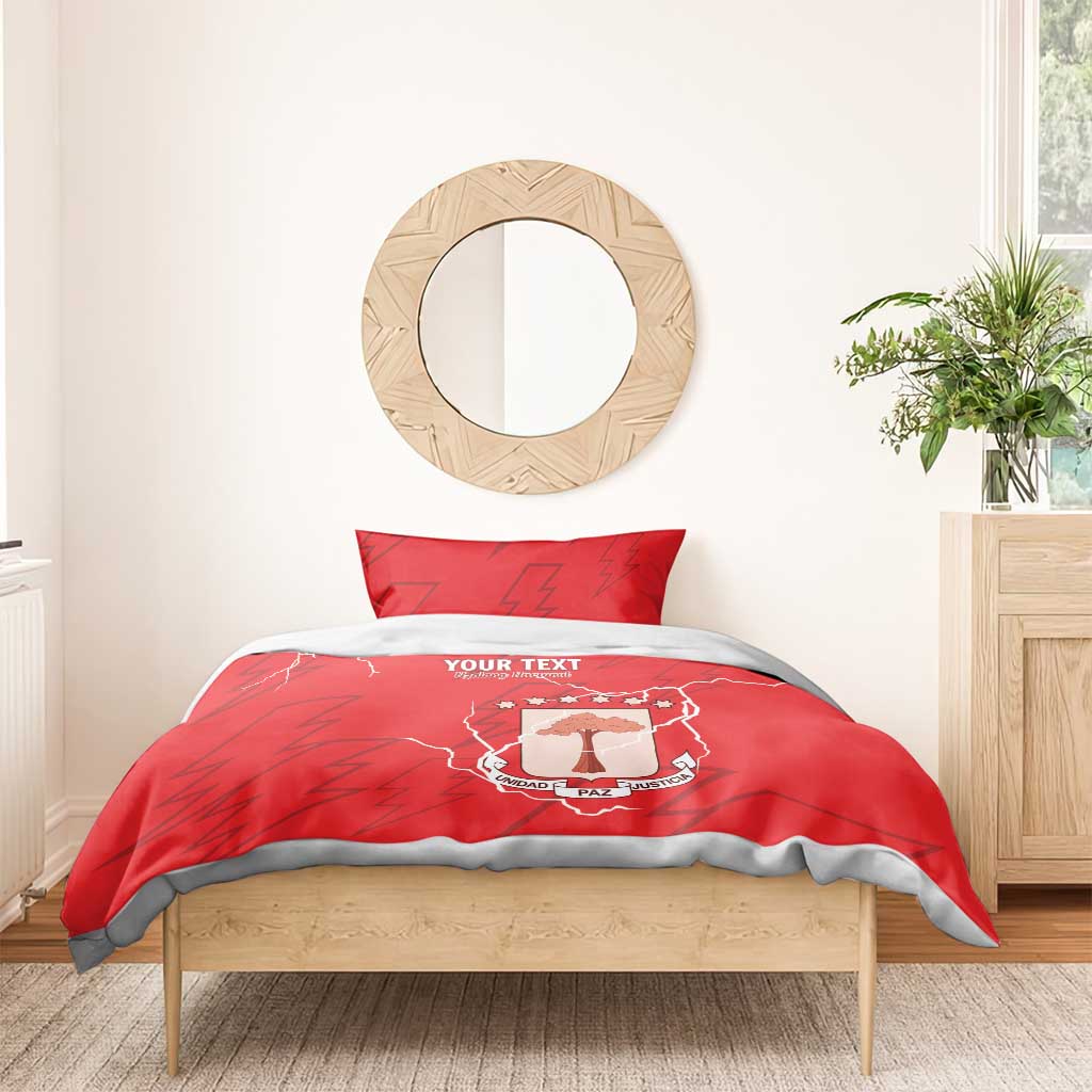 Custom Equatorial Guinea Football Bedding Set Go Champions - Red Version