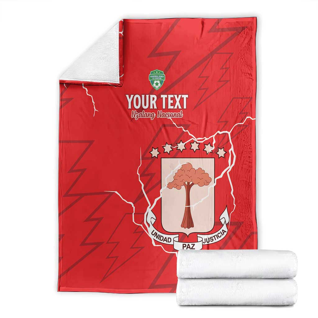 Custom Equatorial Guinea Football Blanket Go Champions - Red Version