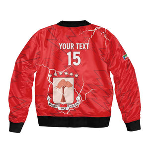Custom Equatorial Guinea Football Bomber Jacket Go Champions - Red Version
