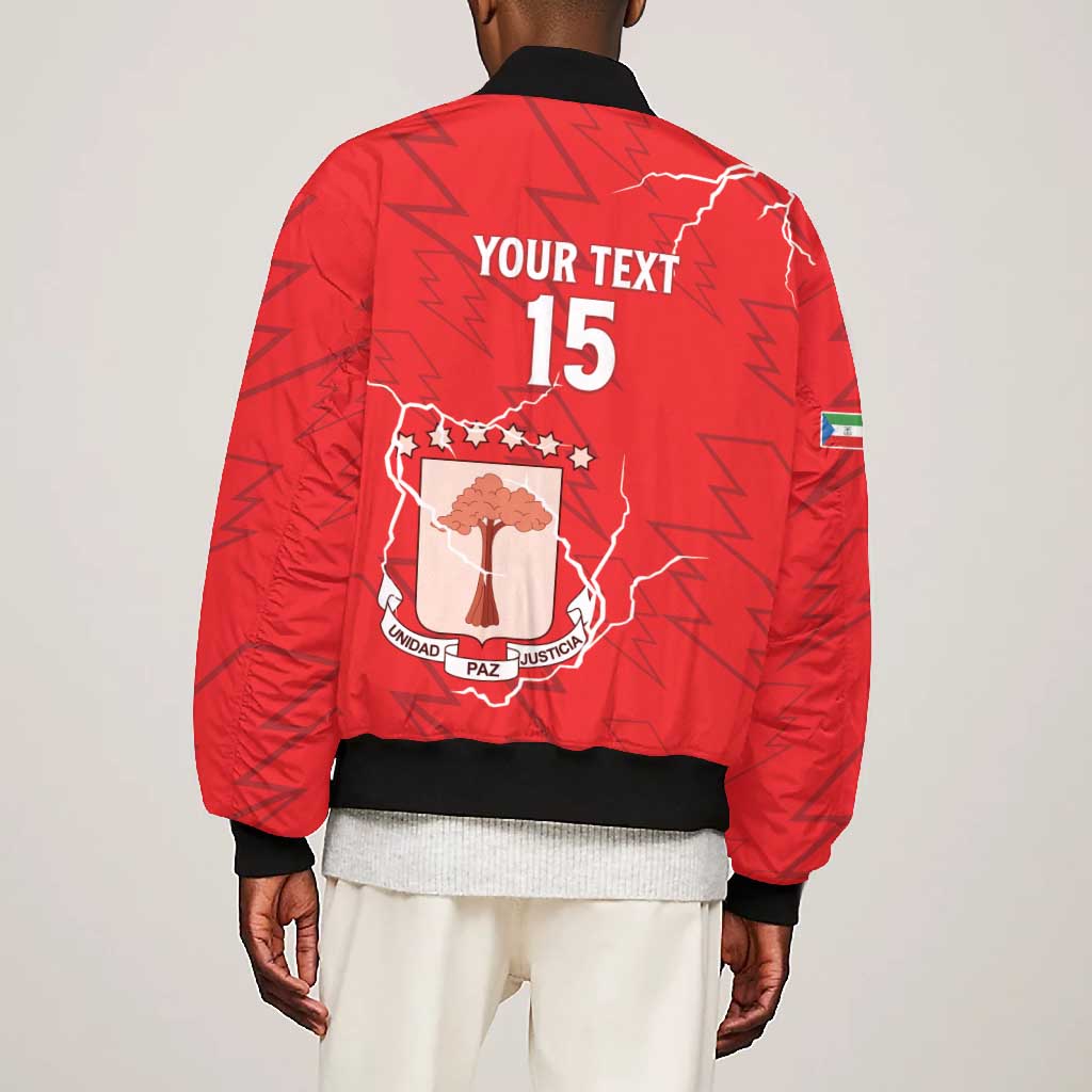 Custom Equatorial Guinea Football Bomber Jacket Go Champions - Red Version