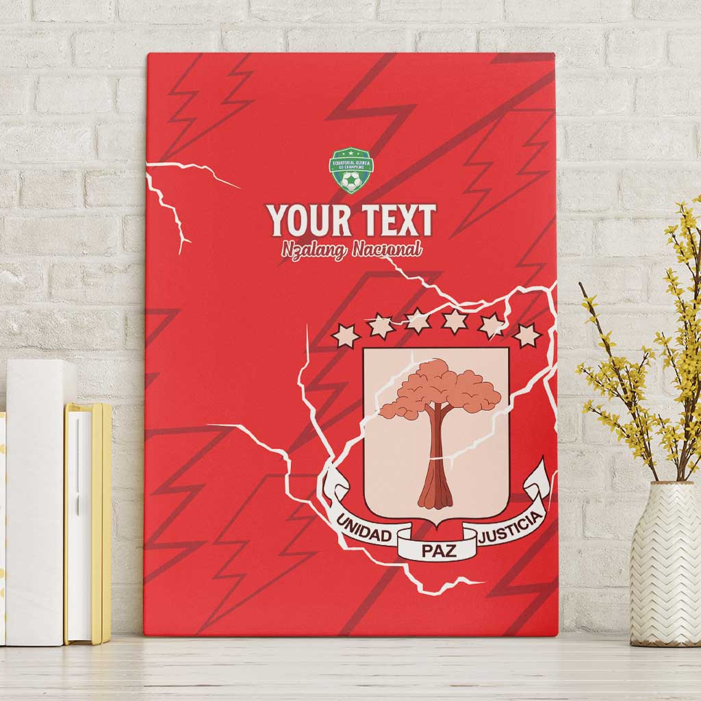 Custom Equatorial Guinea Football Canvas Wall Art Go Champions - Red Version