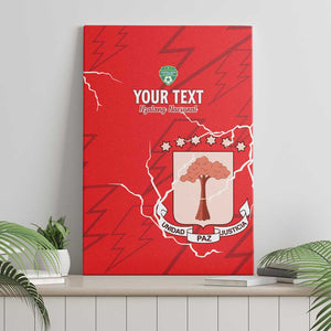 Custom Equatorial Guinea Football Canvas Wall Art Go Champions - Red Version