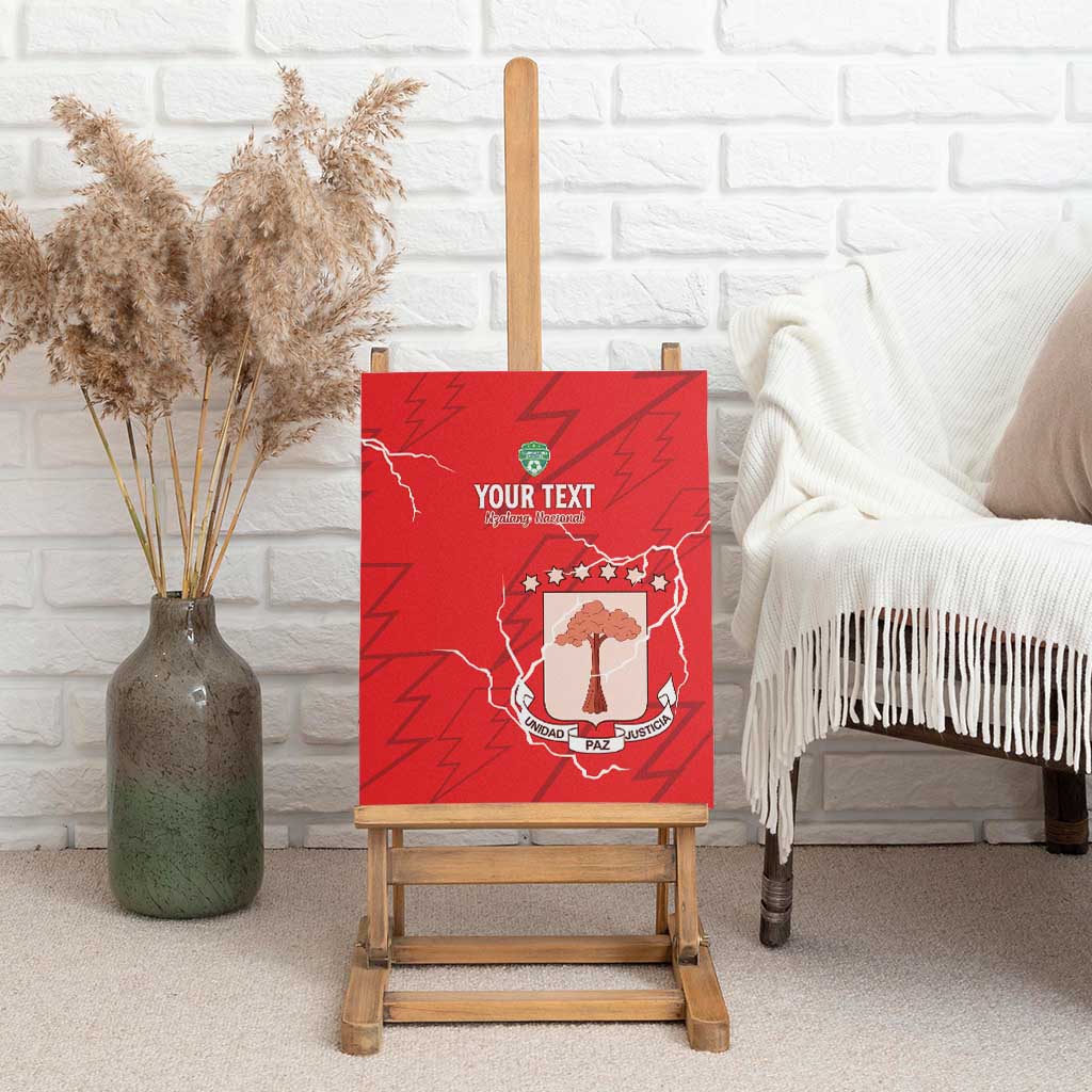 Custom Equatorial Guinea Football Canvas Wall Art Go Champions - Red Version