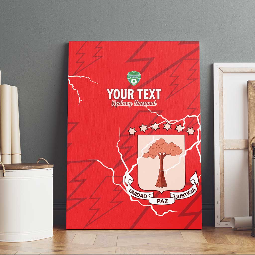 Custom Equatorial Guinea Football Canvas Wall Art Go Champions - Red Version