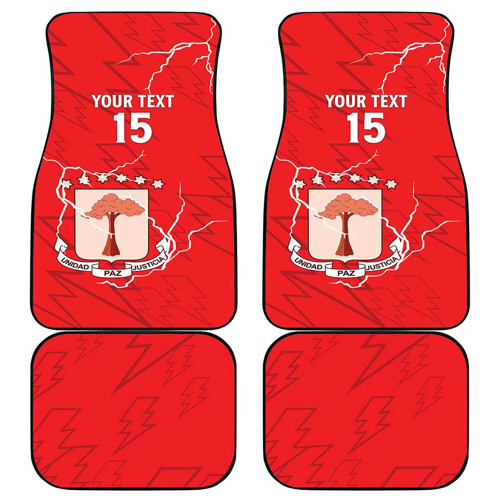 Custom Equatorial Guinea Football Car Mats Go Champions - Red Version