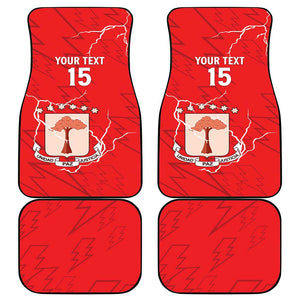 Custom Equatorial Guinea Football Car Mats Go Champions - Red Version