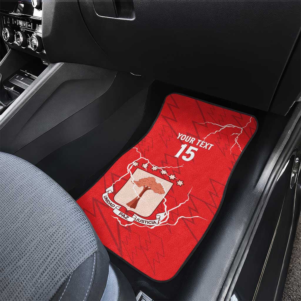 Custom Equatorial Guinea Football Car Mats Go Champions - Red Version